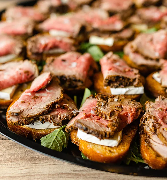 Steak bites party platter